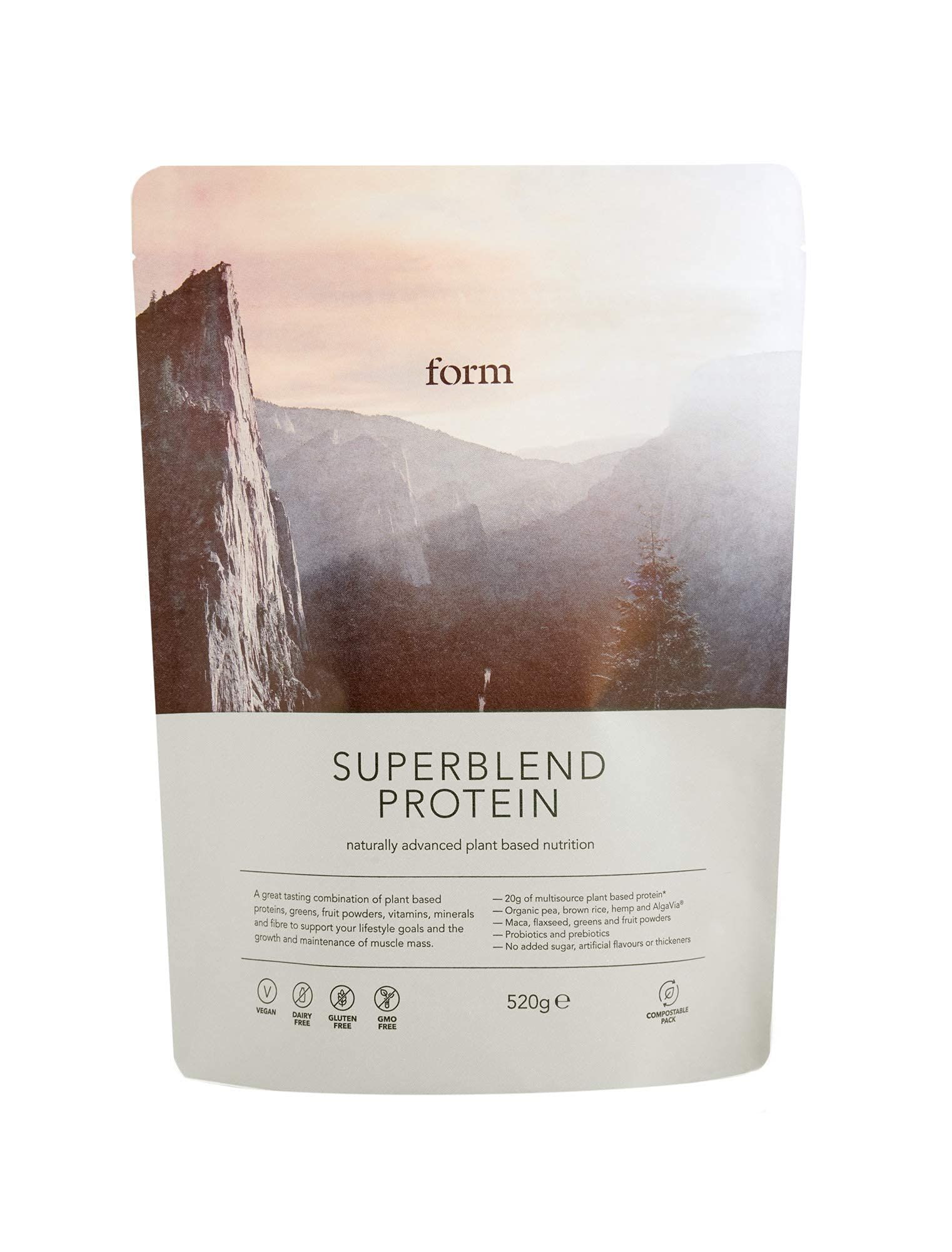 Form Superblend Protein - Vegan Protein Powder with Superfoods, Vitamins and Minerals - 20g of Plant Based Protein per Serving (Vanilla) | Amazon (UK)