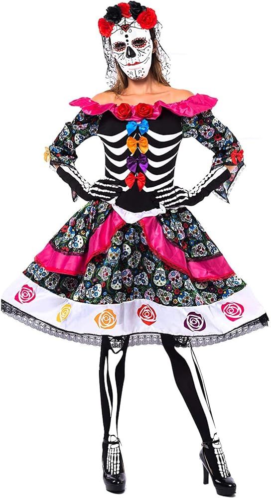 Spooktacular Creations Women’s Day of The Dead Spanish Costume Set for Halloween Lady Dress Up ... | Amazon (US)