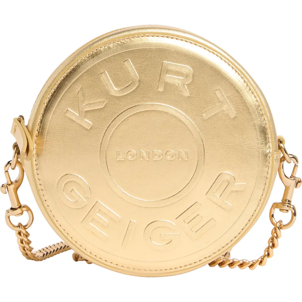 Kurt Geiger London Bromley Round Small Crossbody Bag in Gold at Nordstrom Rack | Nordstrom Rack