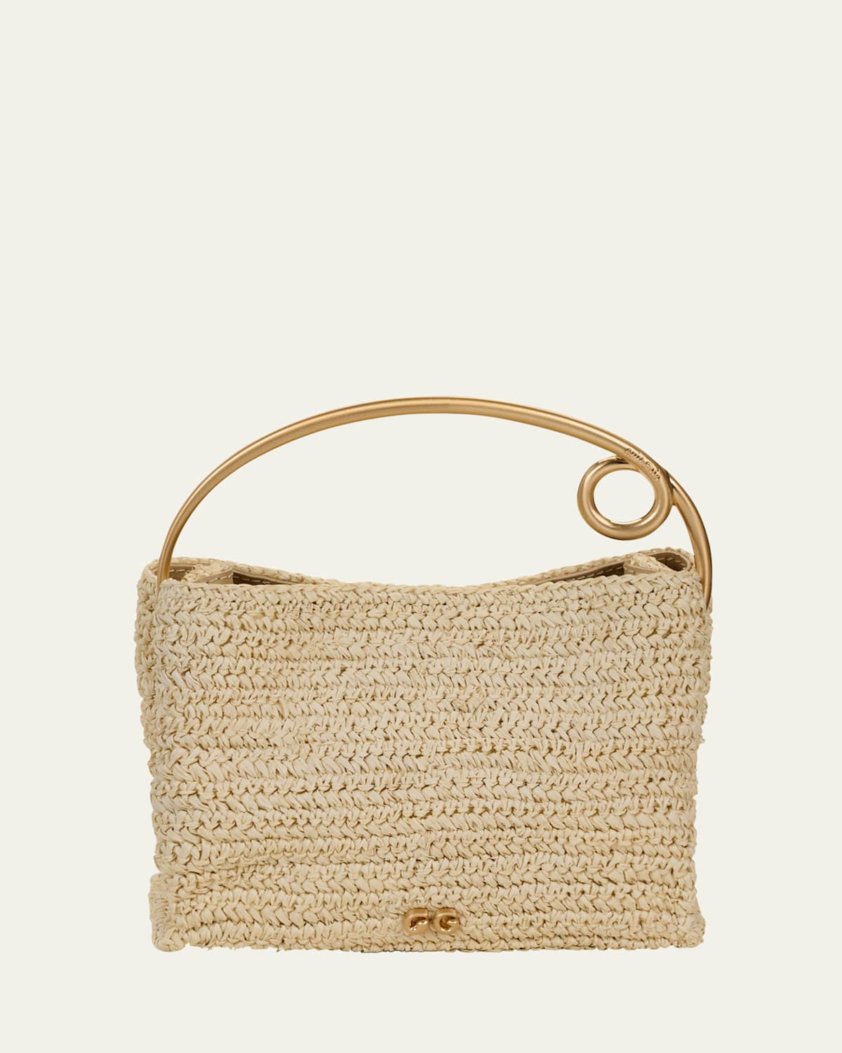 Lalli Metal Raffia Top-Handle Bag | Bergdorf Goodman