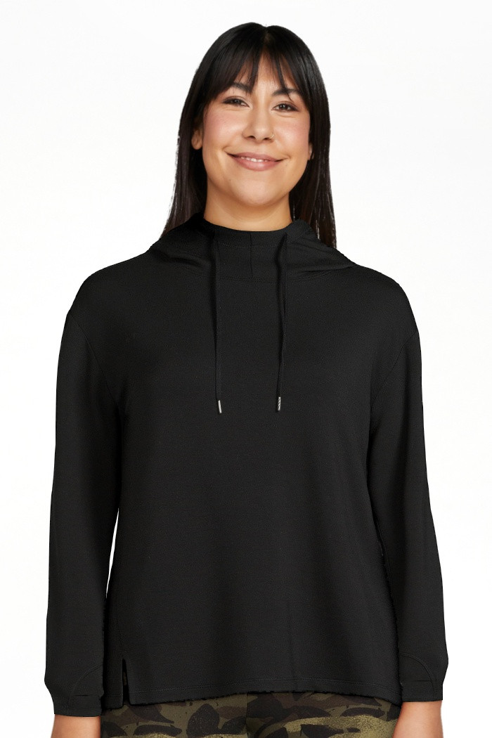 Athletic Works Women's French Terry Mock Neck Hoodie, Sizes XS-XXXL | Walmart (US)