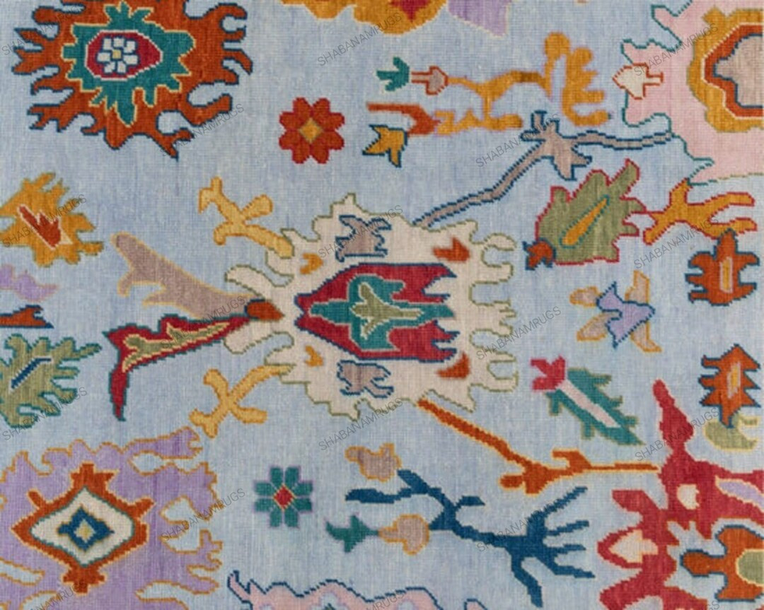 9x12 Oushak Rug Sage Turkish Knot Modern Oushak Rug Vintage Persian Rug Muted Oushak Rug for Livi... | Etsy (US)