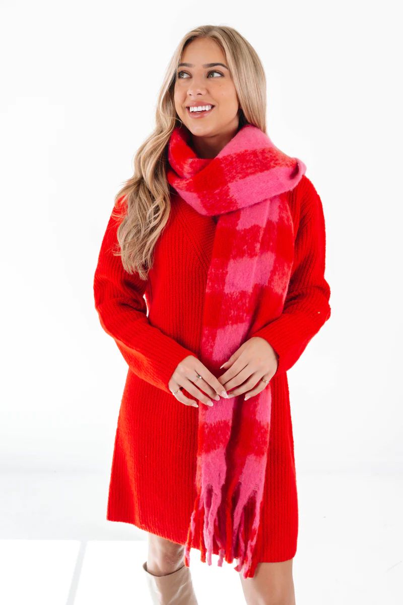 Cozy Up Here Scarf - Red | The Impeccable Pig