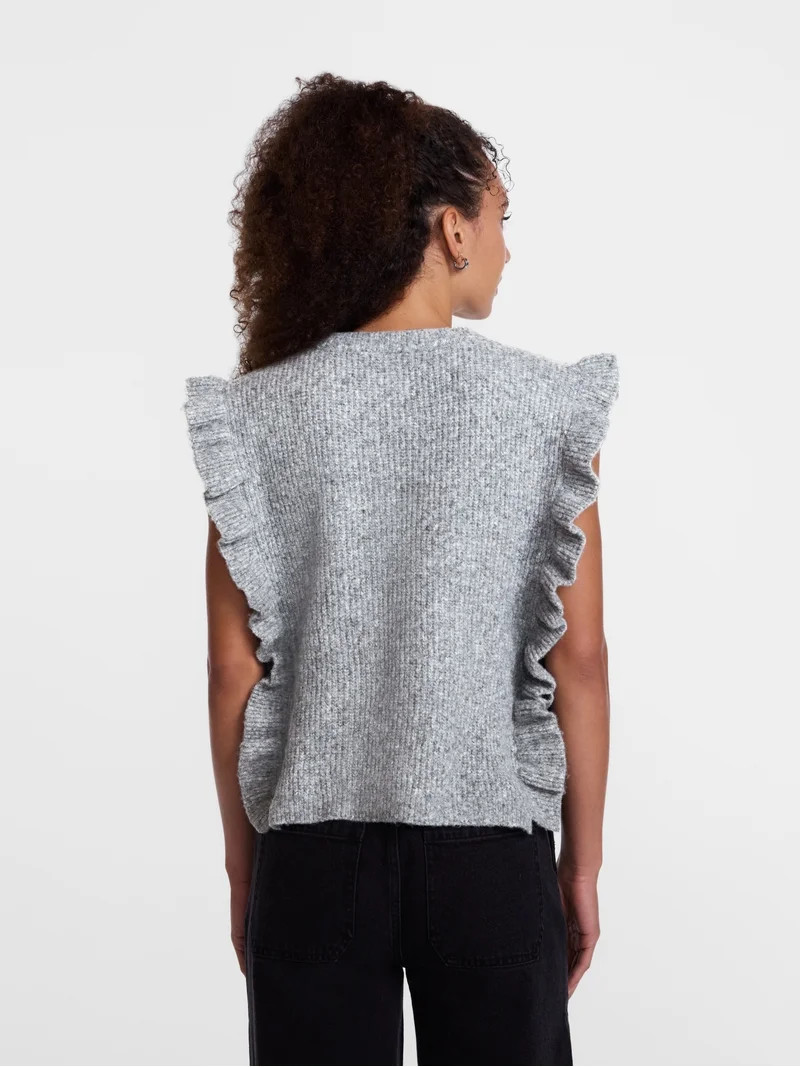 Scenario Women's Ruffle Sweater Vest, Sizes S-XXXL | Walmart (US)