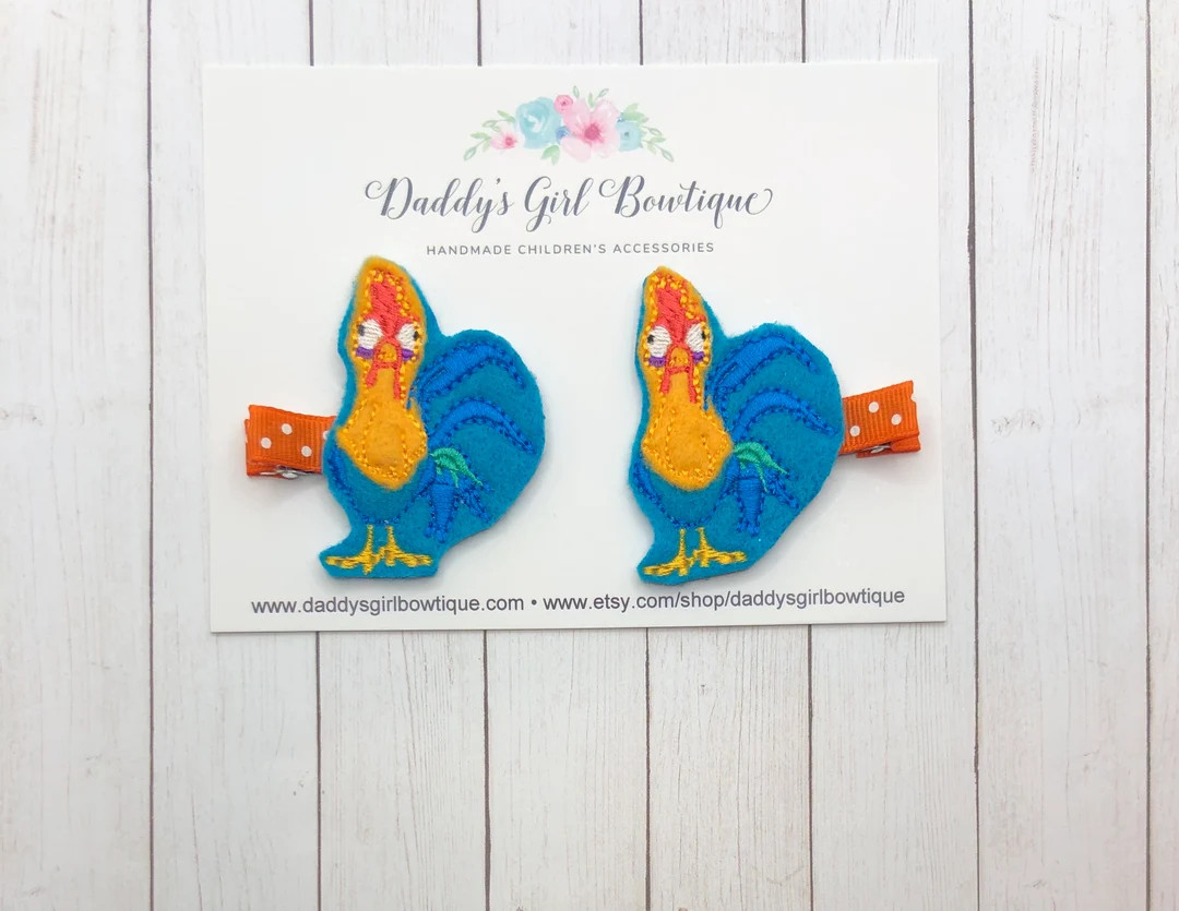 Hei Hei Clip-hei Hei Bow-moana Bow-pua Moana Bow-moana Birthday-moana-moana Bow-moana Headband-mo... | Etsy (US)