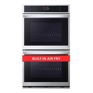 9.4 cu. ft. Smart Double Wall Oven with Fan Convection, Air Fry in PrintProof in Stainless Steel | The Home Depot