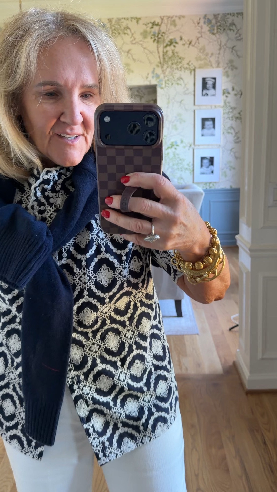 Sezane blouse size 10
Jeans I sized down to a 28. They’re an off-white color.
Shoes are on sale true to size
Cashmere sweater for over my shoulders. It’s great quality. It’s a relaxed fit size medium.

#LTKOver40 #LTKootd