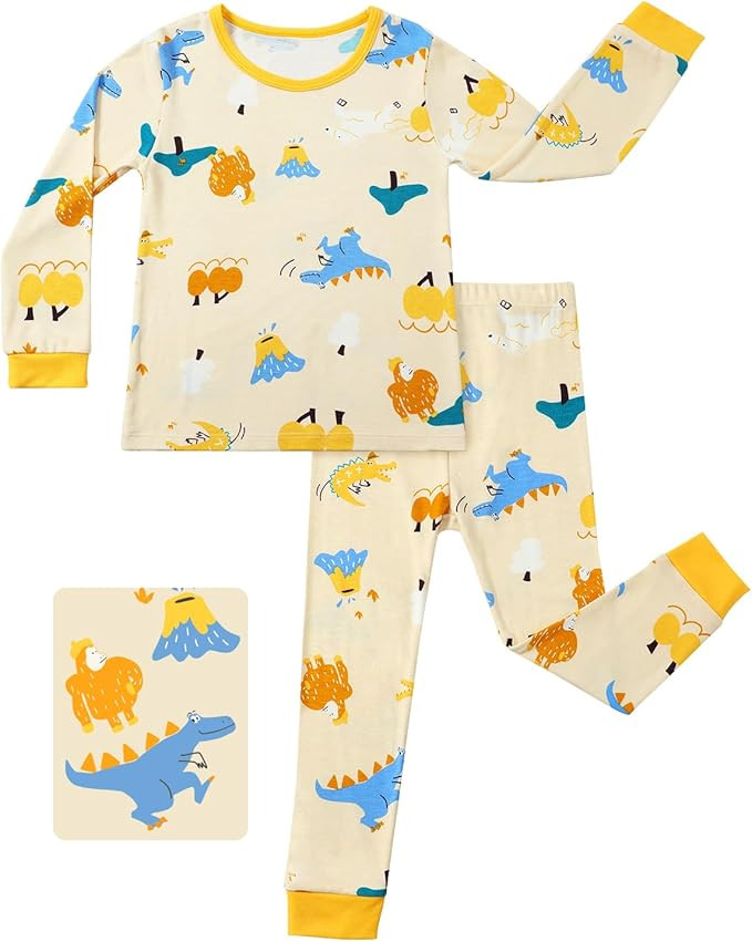 babee Reshinee Bamboo Viscose Toddler Pajamas Boys Girls Pjs Sets 2-8Y Kids Softness Two Piece Lo... | Amazon (US)