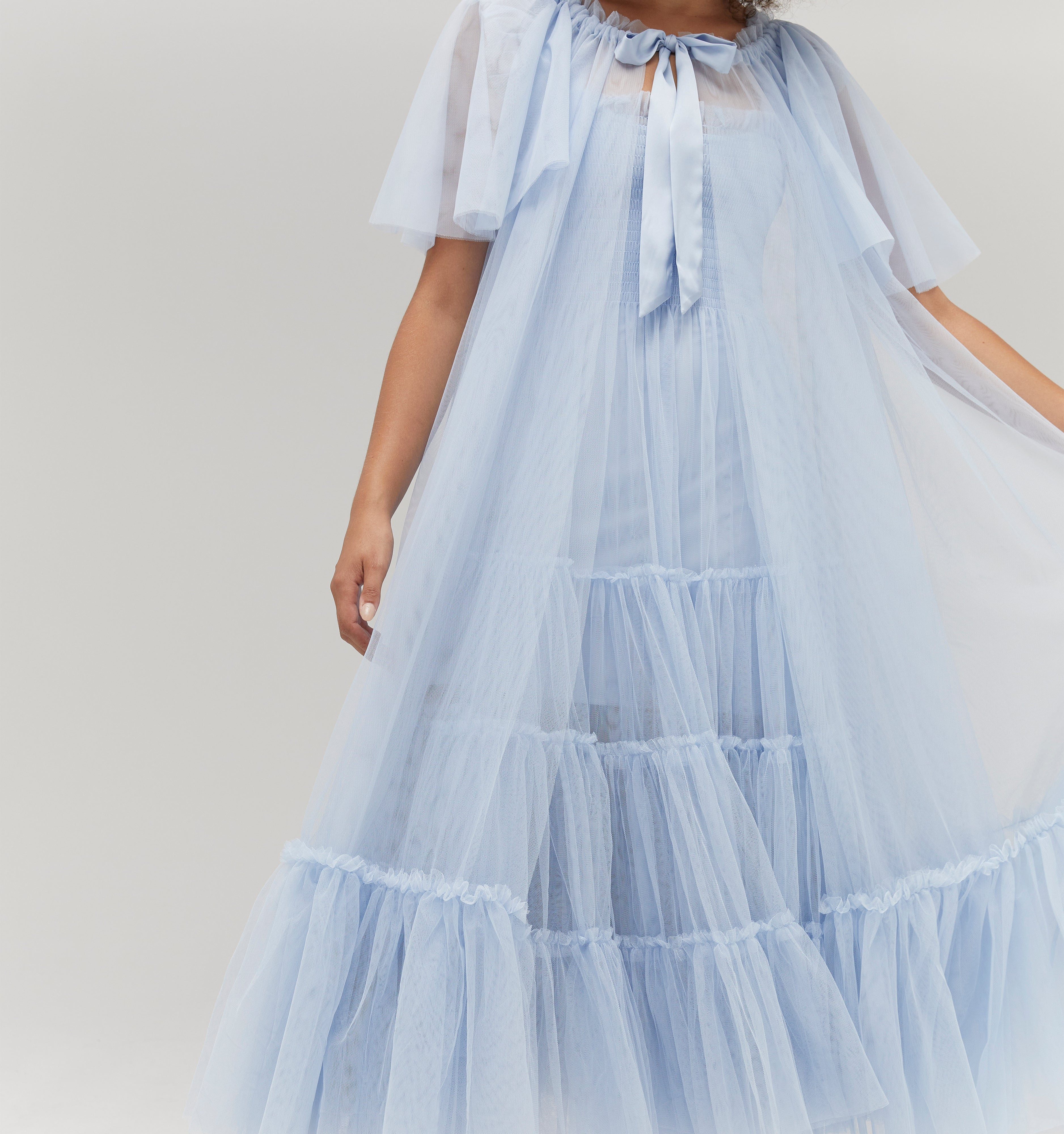 The Tulle Coco Duster - Powder Blue Tulle | Hill House Home US