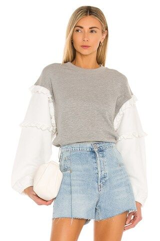 Rebecca Minkoff Evelyn Sweatshirt in Heather Grey & White from Revolve.com | Revolve Clothing (Global)