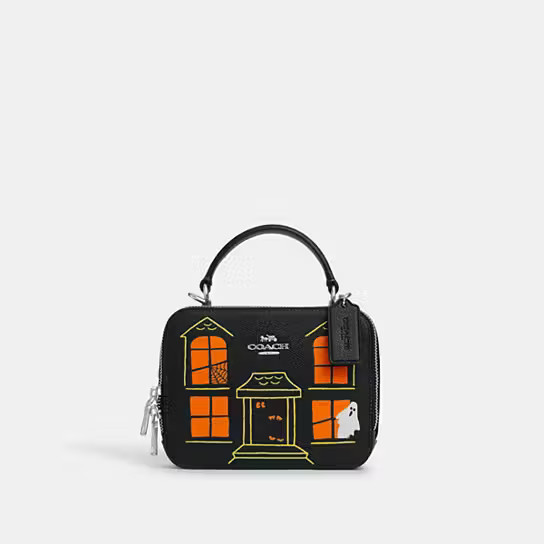 Box Crossbody With Halloween Haunted House | Coach Outlet US