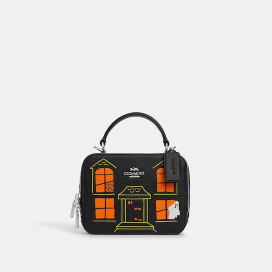 Box Crossbody With Halloween Haunted House | Coach Outlet