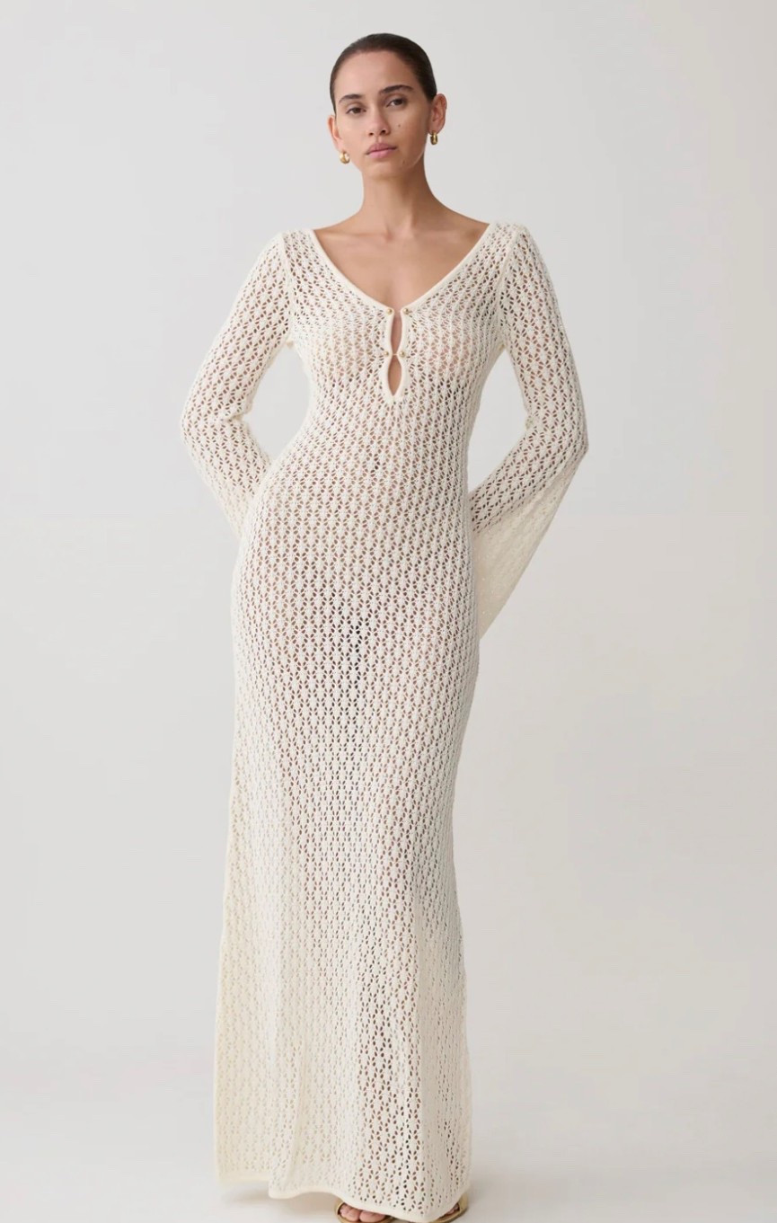 Stunning Crochet Fishtail Flare Sleeve Maxi Dress !!! 30% off right now ☀️🌴💛✈️

#LTKTravel #LTKSwim #LTKMothersDay