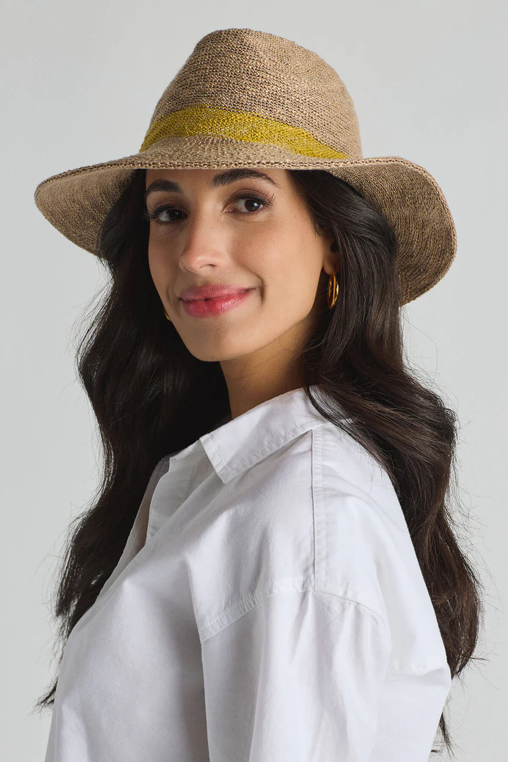 Shihreen Yellow Stripe Fedora | Social Threads