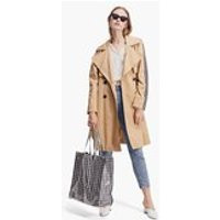 Trenchcoat mit seitlichem Streifen Mittelbeige | Stradivarius DE