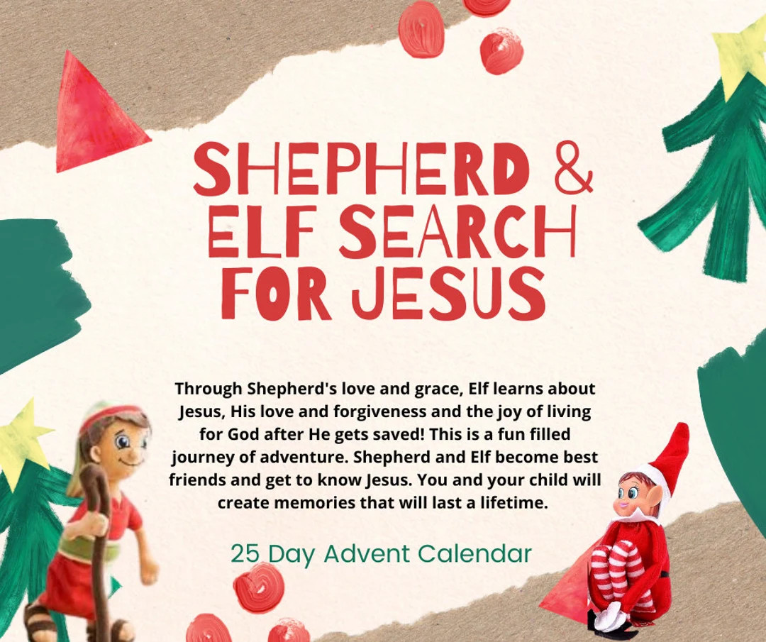 Shepherd & Elf Search for Jesus 25 Day Advent Calendar - Etsy | Etsy (US)