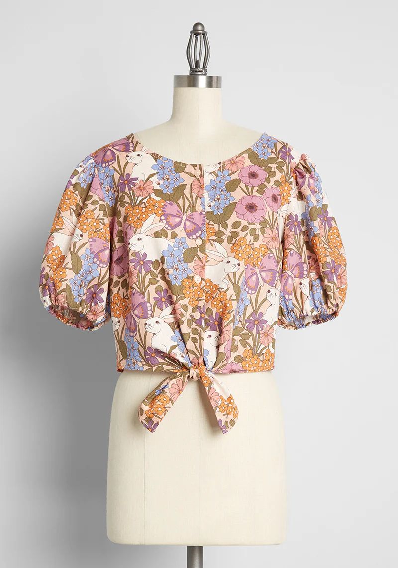 Sights Of Spring Tie-Waist Top | ModCloth