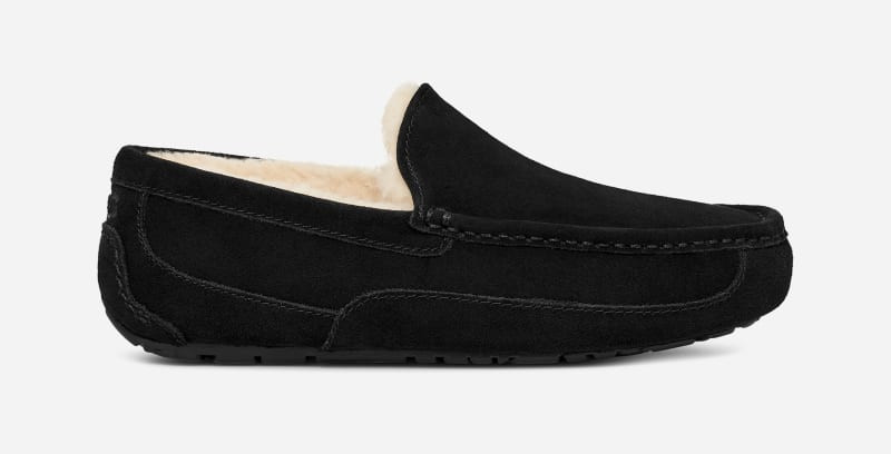 UGG® Men's Ascot Sheepskin Slipper Loafers in Black/, Size 11 | UGG (US)