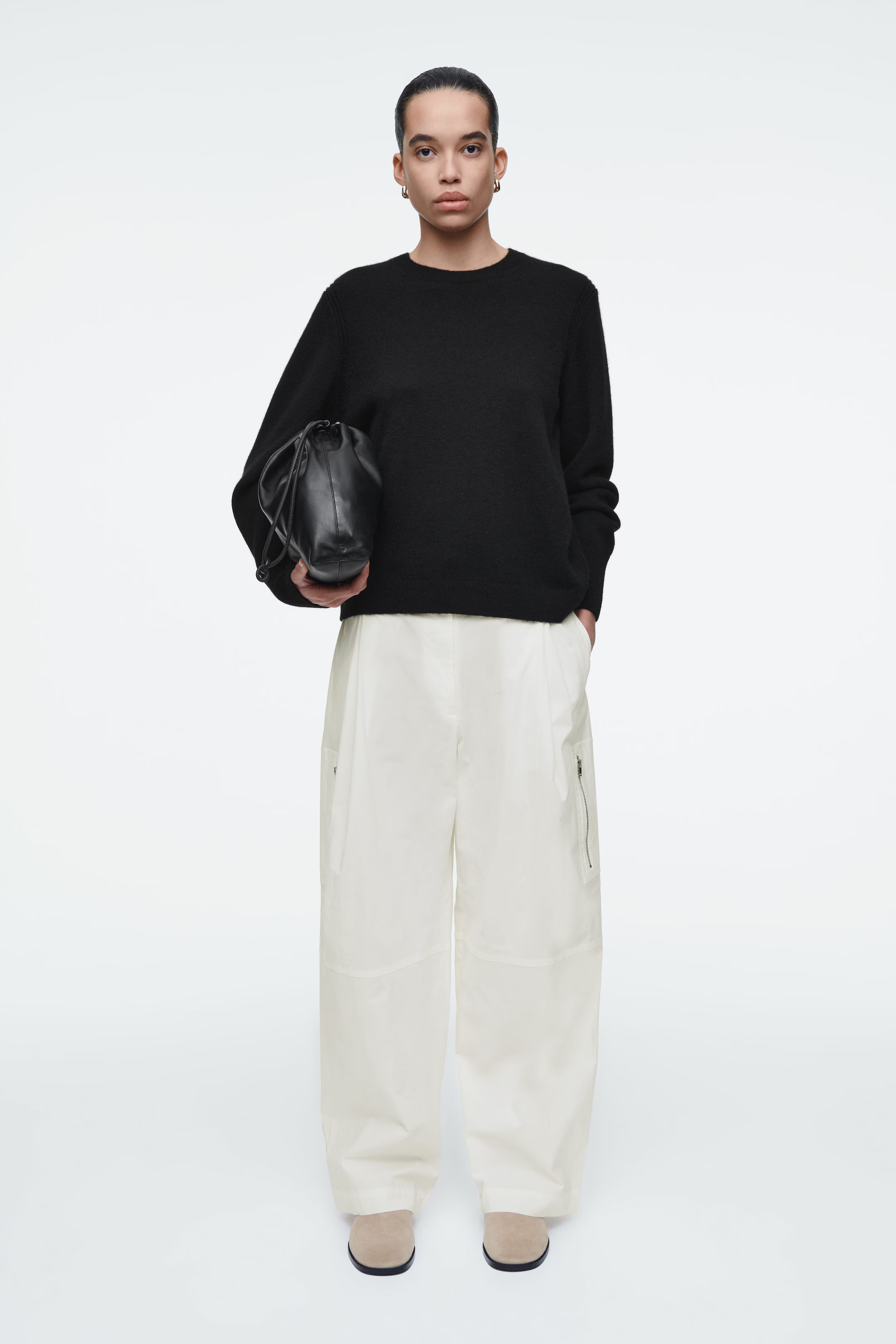 UTILITY BARREL-LEG CARGO PANTS - OFF-WHITE | COS AU | COS (AU)