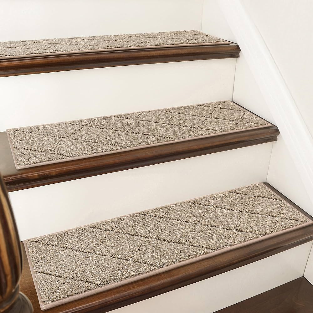 COSY HOMEER Edging Stair Treads Non-Slip Carpet Mat 28inX9in Indoor Stair Runners for Wooden Step... | Amazon (US)