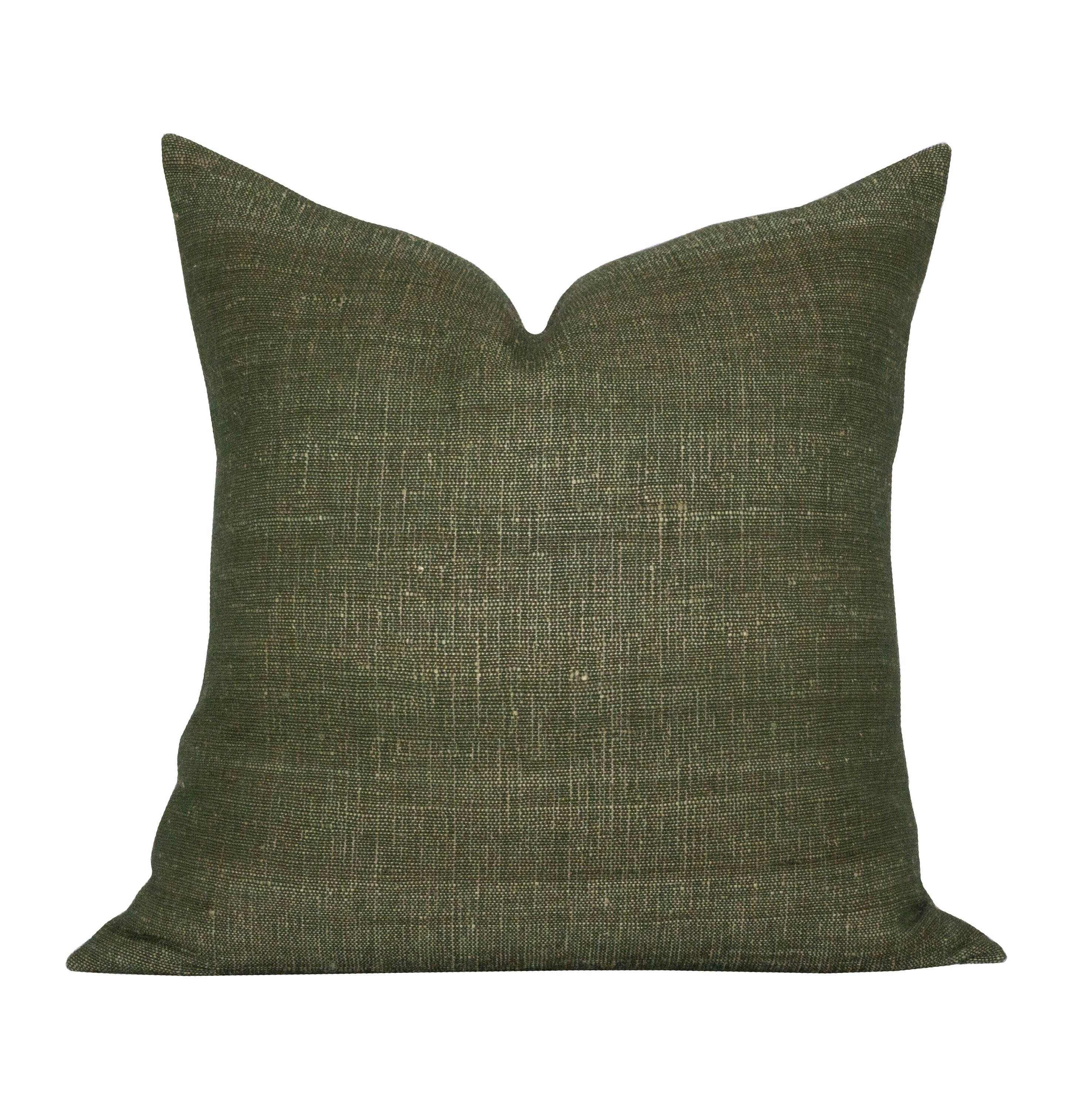 Pillow cover, Rustic Solids Olive, woven solid, Spark Modern pillow | Etsy (US)