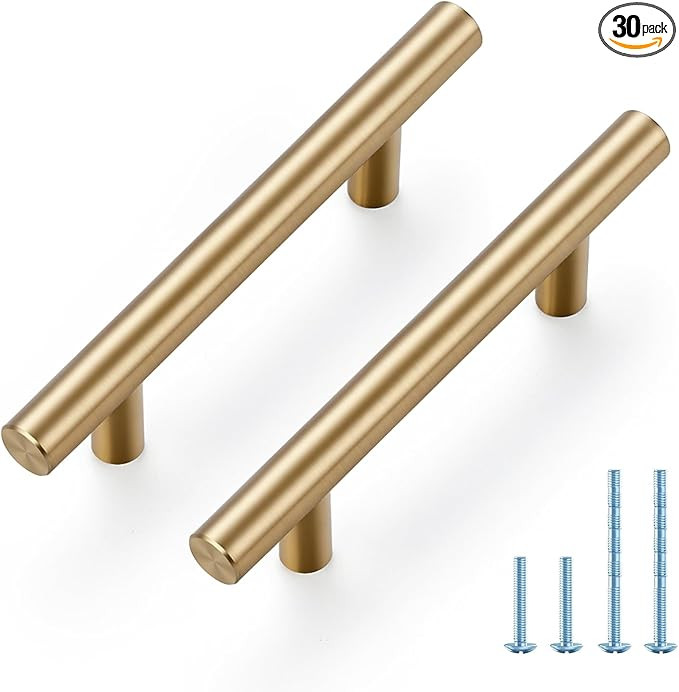 JOY DECOR 30 Pack Champagne Bronze Cabinet Pulls – 5 Inch Length, 3 Inch (76mm) Hole Center –... | Amazon (US)