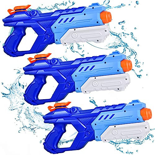 Quanquer 3 Pack Water Guns for Kids Adults - 600CC Squirt Water Toy Gun Super Blaster Soaker Long Range High Capacity Swimming Pool Beach Outdoor Fighting Toy for Boys Girls (Blue) | Amazon (US)