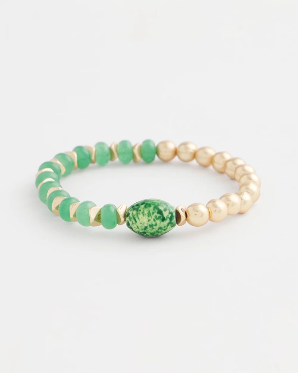 Two-Tone Agate Accented Stretch Bracelet | Chico's
