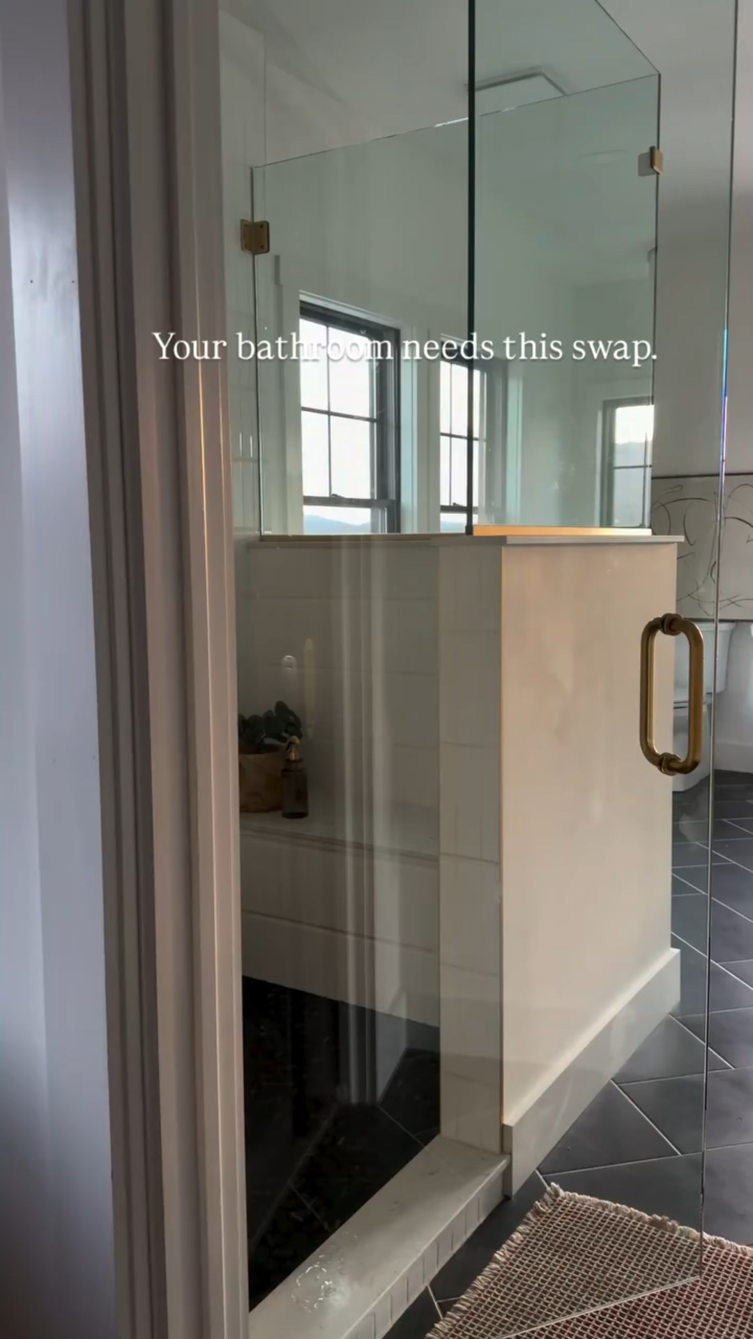 Swapped the bath mats for one continuous runner and it instantly felt more intentional.

It visually grounds the vanity, makes the space feel larger, and gives that boutique hotel look without changing anything permanent.

Such a small change but it completely changed the vibe.

Ignore the smudges — I live with 3 littles and one big kid who thinks the glass is a touch screen 🫠

Comment RUNNER and I’ll send the link 🤍

#HomeInspo
#BathroomInspo
#NeutralHome
#ModernTraditional
#interiordesignlovers