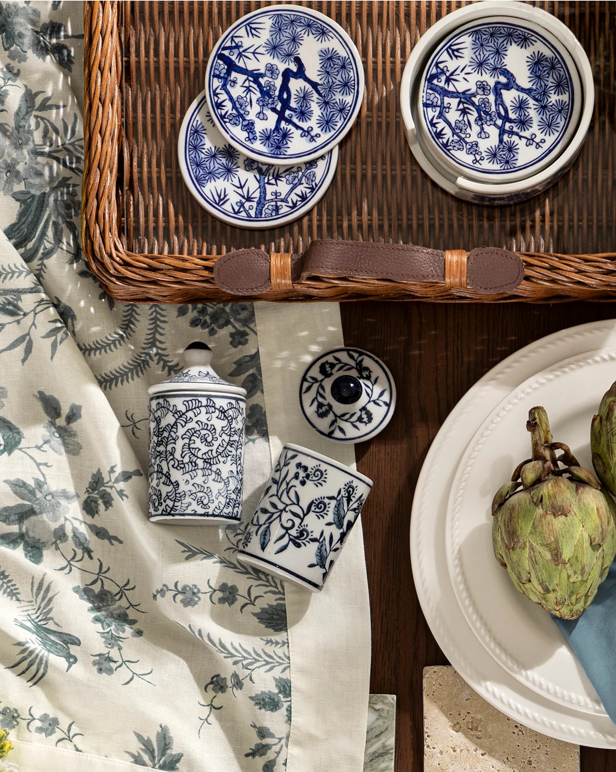 Blue & White Coasters (Set of 6) | McGee & Co. (US)