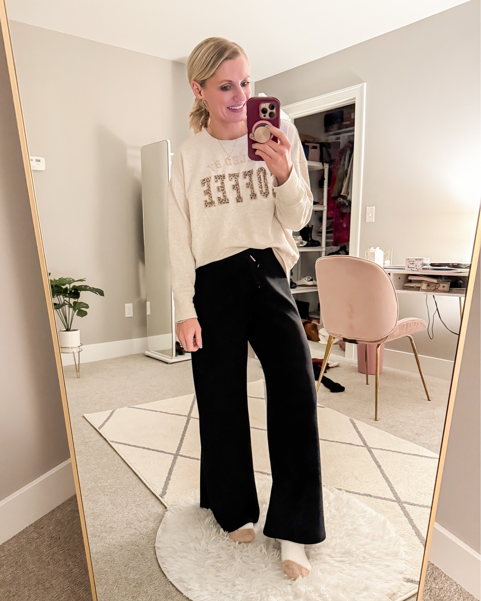What I wore this week! 
Sweatshirt- sold out, linked similar 
Pants- xsmall/petite SPANX CODE: THRIFTYWIFEXSPANX for 20% off

#LTKSeasonal #LTKStyleTip