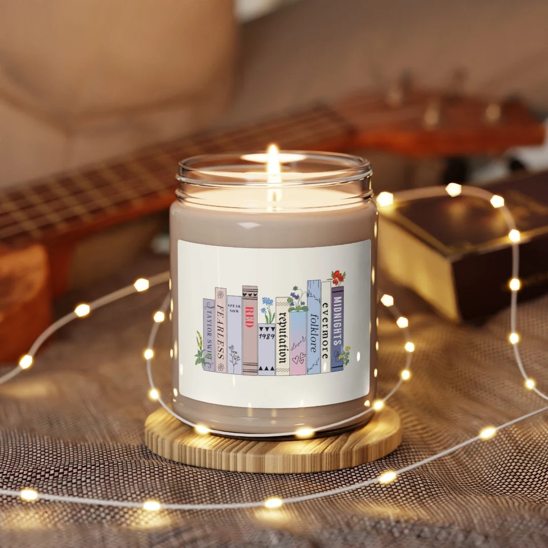 TS Albums As Books Scented Soy Candle, Swiftie Fan Art Room Decor | Etsy (US)
