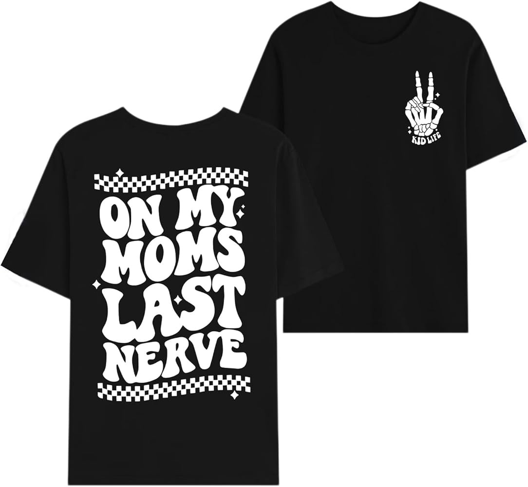 Boys Funny Saying Shirts Graphic Tees Cute Short Sleeve Preppy Clothes Tweens Skeleton Hands Tshi... | Amazon (US)