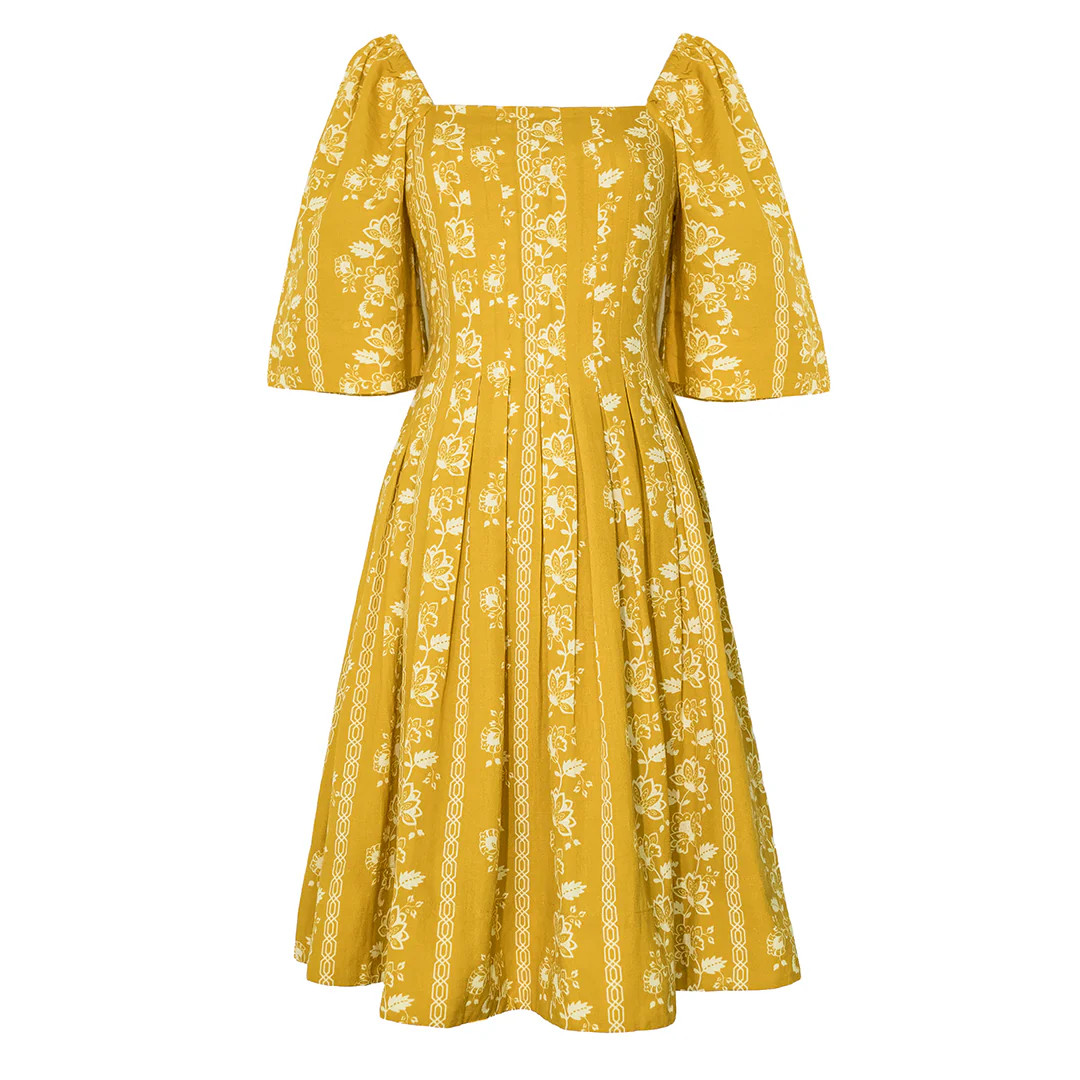 Emma Dress, Saffron Growing Vine | The Avenue