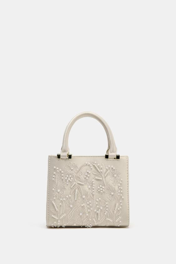 SATIN EFFECT PEARL BAG | Zara US
