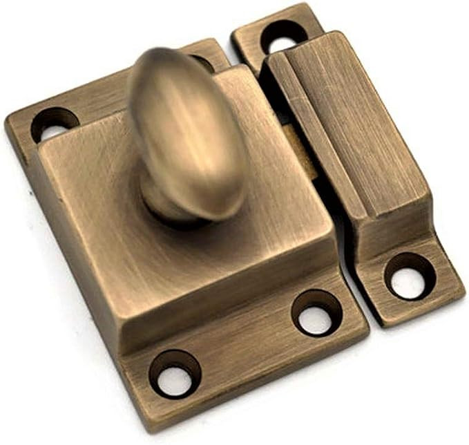 1 5/8” Small Cast Brass Cupboard Latch with Oval Turn Piece in Antique Finish Finish Country Fu... | Amazon (US)