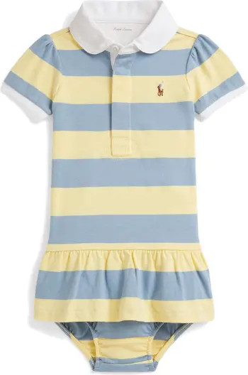 Rugby Stripe Cotton Jersey Dress & Bloomers Set | Nordstrom