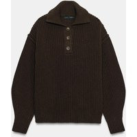 Zara - Knit Polo Jumper - Brown - S - Woman | Zara US