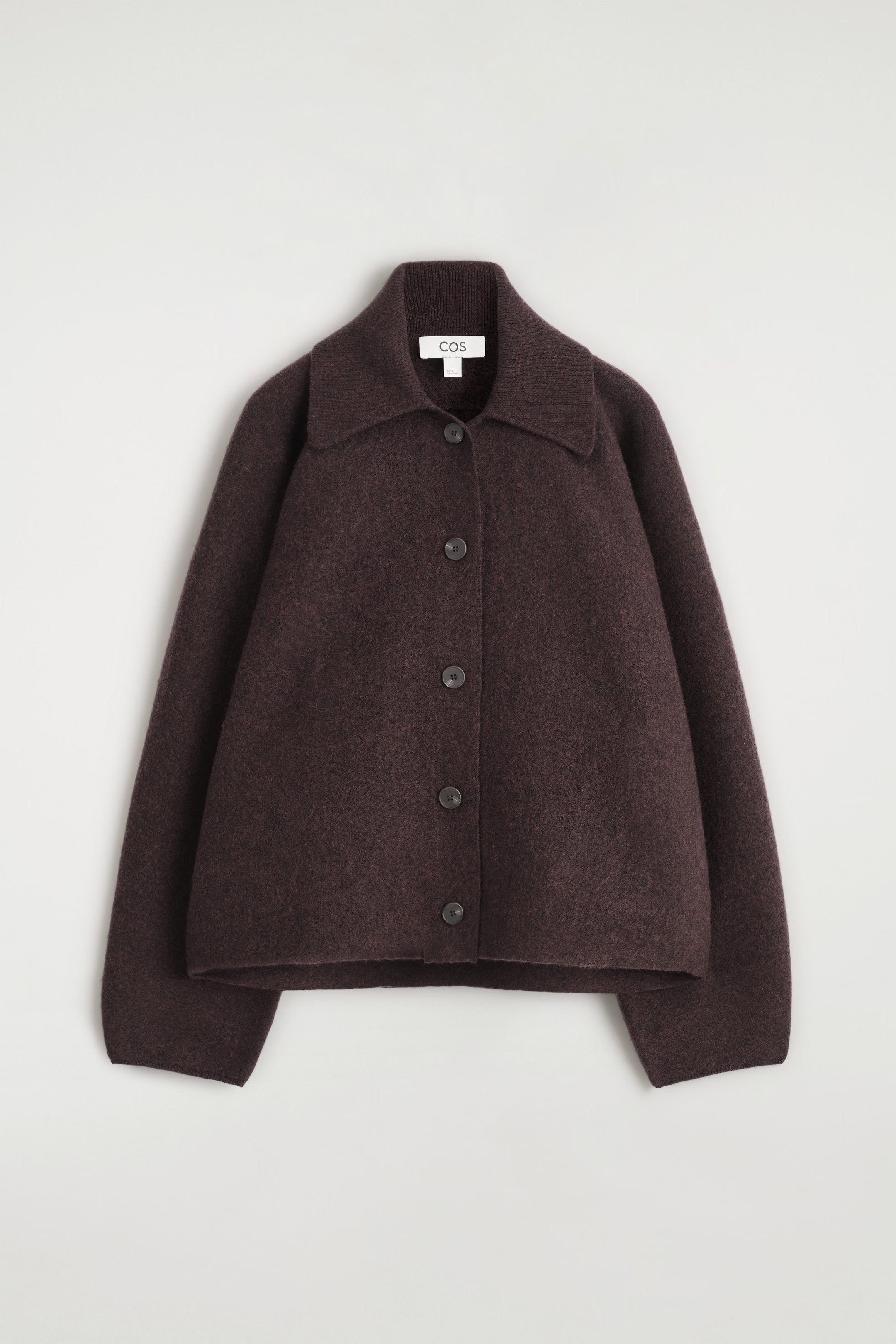 SCULPTED MERINO WOOL JACKET - DARK BROWN | COS | COS (EU)