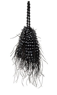 Cult Gaia Dory Feather Wristlet in Black from Revolve.com | Revolve Clothing (Global)