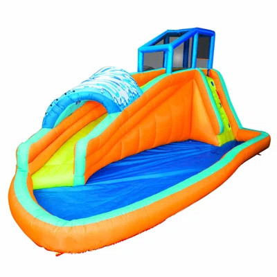 Banzai Surf Rider Kids Inflatable Outdoor Aqua Lagoon Water Slide Splash Park | Wayfair North America