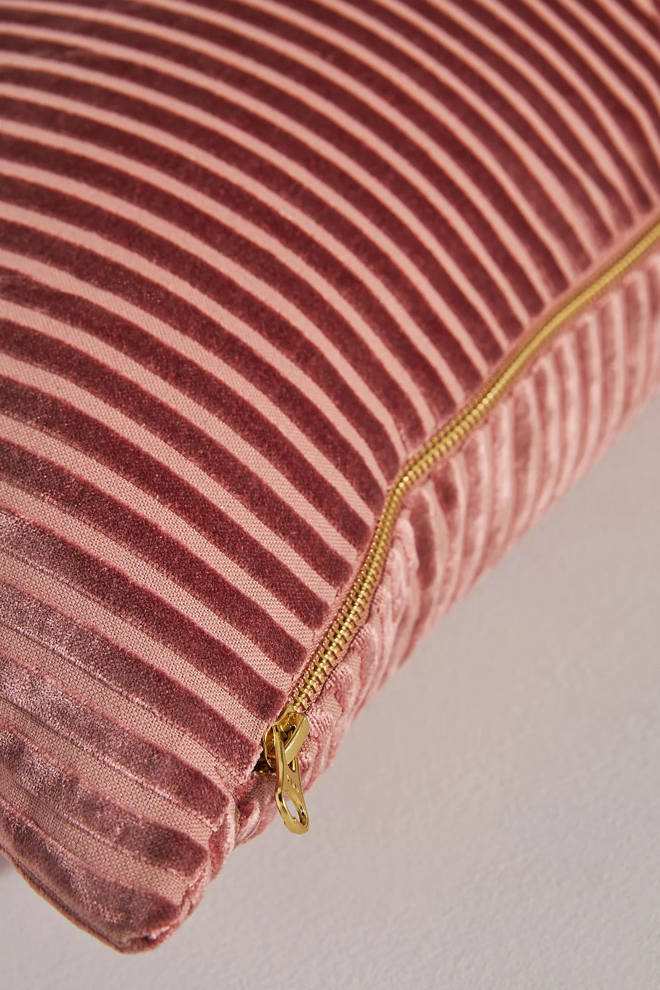 Fiora Ribbed Velvet Pillow | Anthropologie (US)