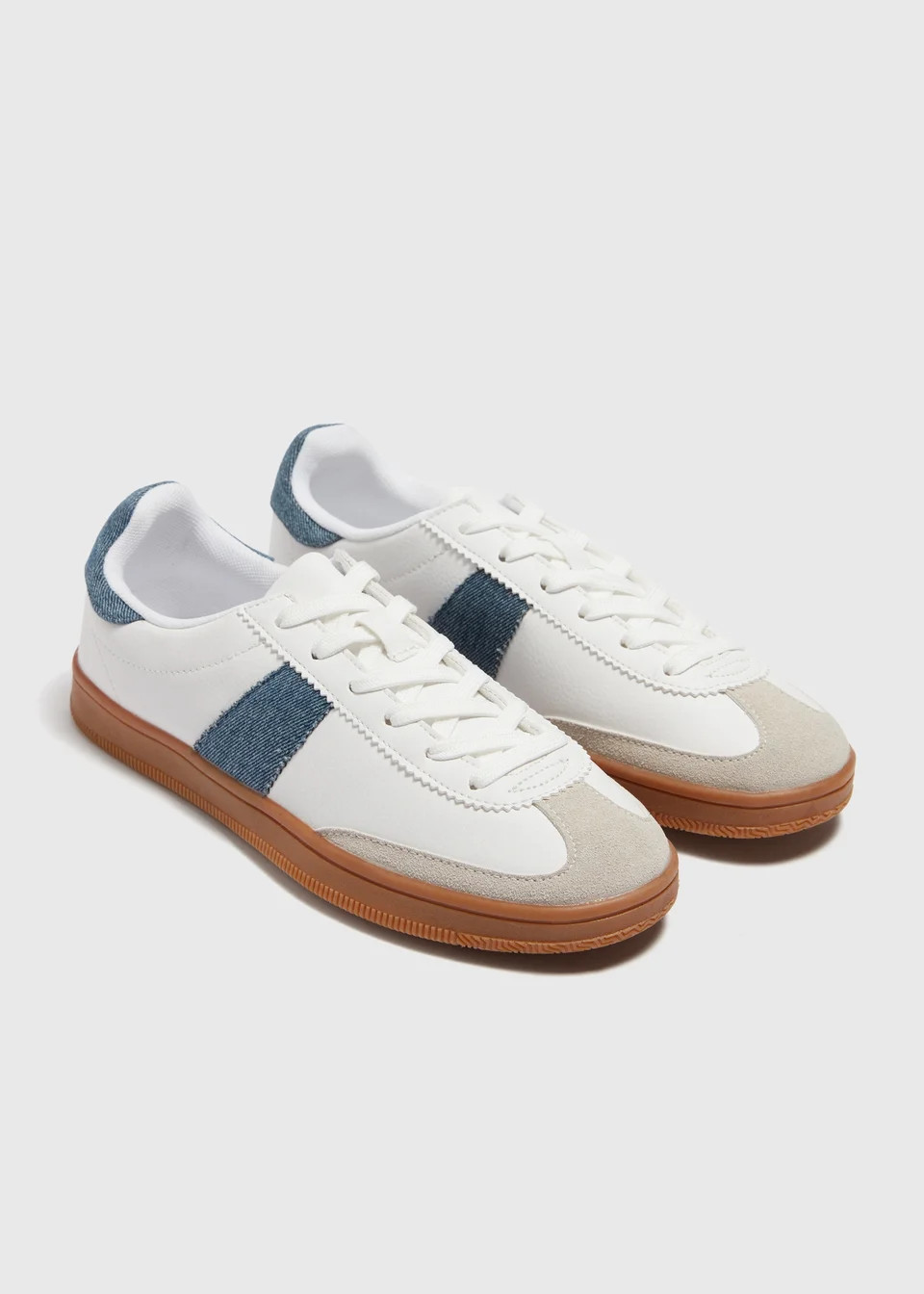 Denim Stripe Retro Trainers | Matalan (UK)