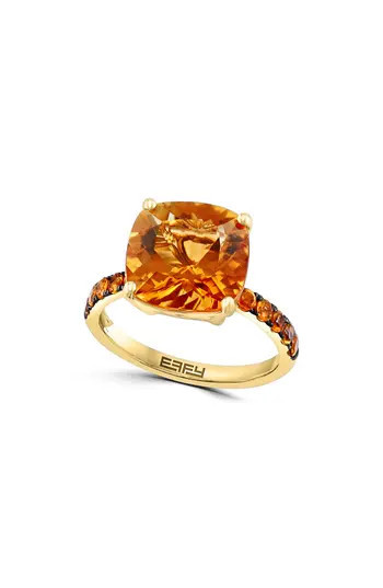 EFFY 14K Yellow Gold Citrine Ring in Orange at Nordstrom Rack, Size 7 | Nordstrom Rack