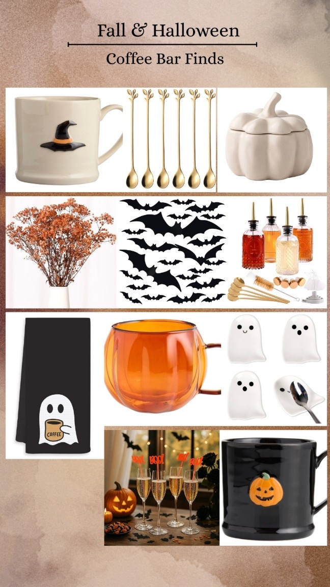 Cozy and festive finds for your Fall coffee bar ☕️🍂🦇

Coffee Bar Decor, Cozy Home Finds, Home Decor, Fall Decor, Fall Home

#LTKHome #LTKFindsUnder50 #LTKSeasonal