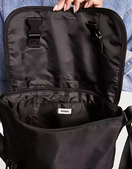 Weekday Mini messenger bag in black | ASOS (Global)