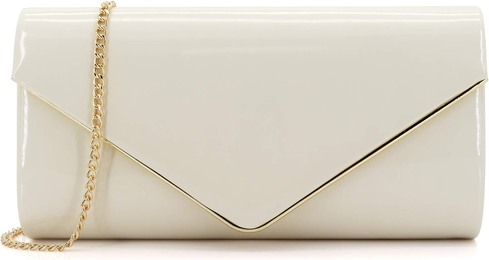Dexmay Patent Leather Envelope Clutch Purse Shiny Candy Foldover Clutch Evening Bag for Women | Amazon (US)