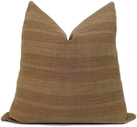 Rust Brown Pillow Cover Cotton Linen Blend Minimalist Premium Modern Cushion Case Copper Couch So... | Amazon (US)