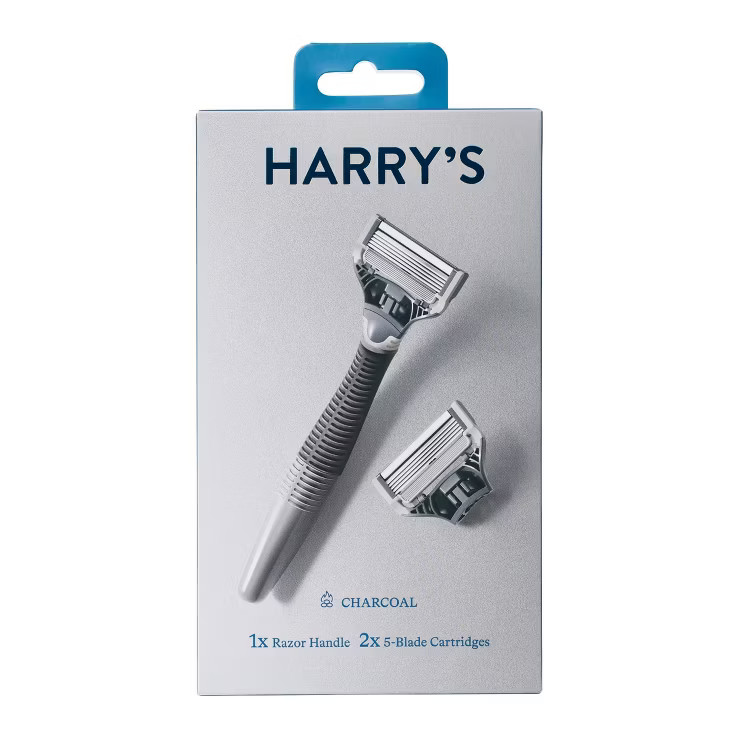 Harry's 5-Blade Men's Razor - 1 Razor Handle + 2 Razor Blade Cartridges - Charcoal - 2ct | Target