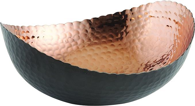 Elegance Eclipse Bowl, 7.25" x 6.5", Black/Copper | Amazon (US)
